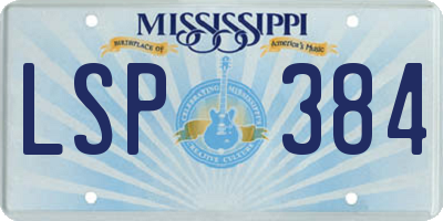MS license plate LSP384