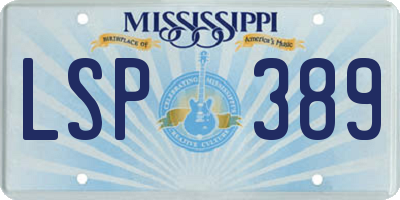 MS license plate LSP389