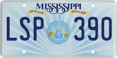 MS license plate LSP390