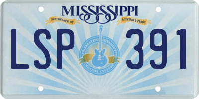 MS license plate LSP391