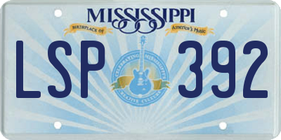 MS license plate LSP392