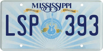 MS license plate LSP393