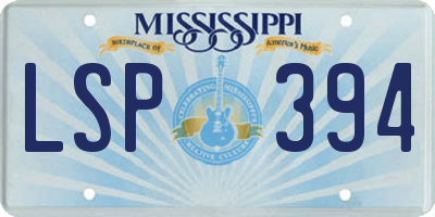 MS license plate LSP394