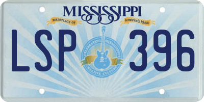 MS license plate LSP396