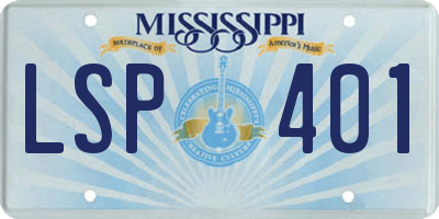 MS license plate LSP401