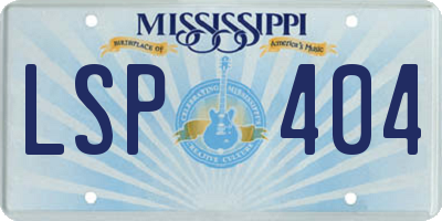 MS license plate LSP404