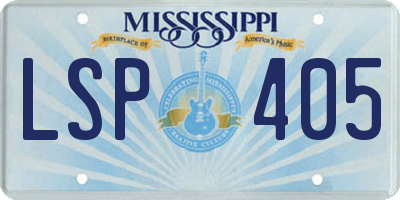 MS license plate LSP405