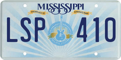 MS license plate LSP410