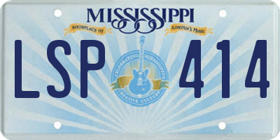 MS license plate LSP414