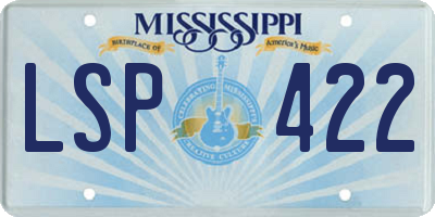 MS license plate LSP422