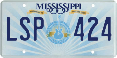 MS license plate LSP424