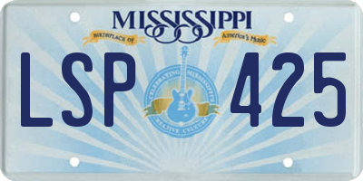 MS license plate LSP425