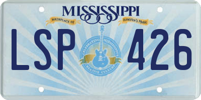 MS license plate LSP426