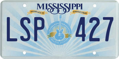 MS license plate LSP427