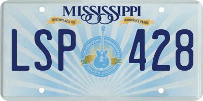 MS license plate LSP428