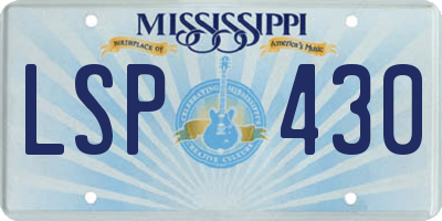 MS license plate LSP430