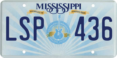 MS license plate LSP436