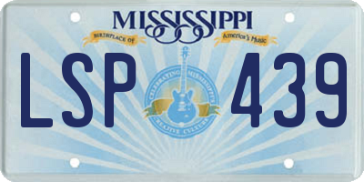 MS license plate LSP439