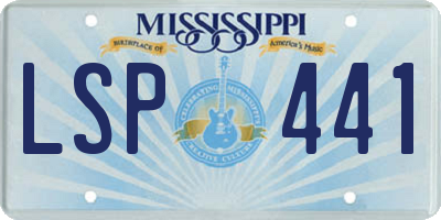 MS license plate LSP441
