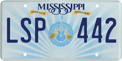 MS license plate LSP442