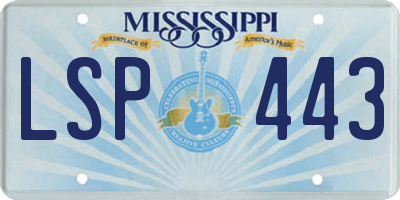 MS license plate LSP443
