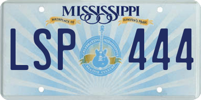 MS license plate LSP444