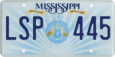 MS license plate LSP445