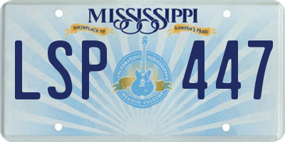 MS license plate LSP447