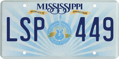 MS license plate LSP449