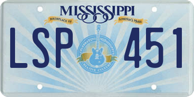 MS license plate LSP451