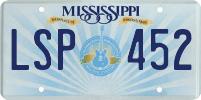 MS license plate LSP452