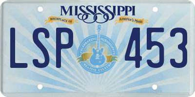 MS license plate LSP453
