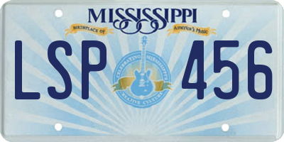 MS license plate LSP456