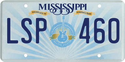 MS license plate LSP460