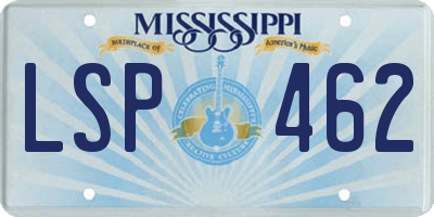 MS license plate LSP462