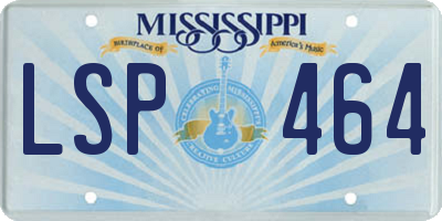 MS license plate LSP464