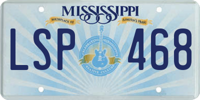 MS license plate LSP468