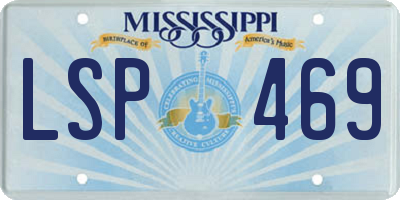 MS license plate LSP469