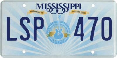 MS license plate LSP470