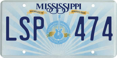 MS license plate LSP474