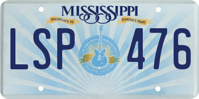 MS license plate LSP476