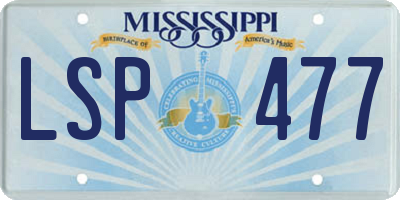 MS license plate LSP477