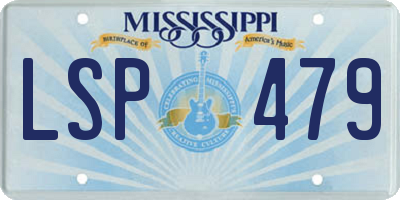 MS license plate LSP479