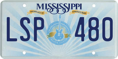 MS license plate LSP480