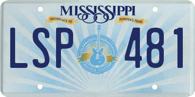 MS license plate LSP481