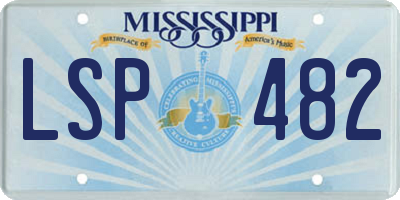 MS license plate LSP482