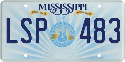 MS license plate LSP483