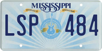 MS license plate LSP484