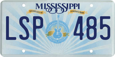 MS license plate LSP485