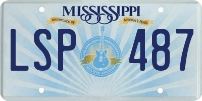MS license plate LSP487